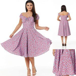Timeless London Victoria Swing Dress in Blue